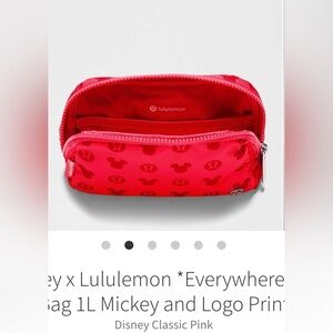 Disney x Lululemon *Everywhere Belt Bag 1L Mickey Logo Print